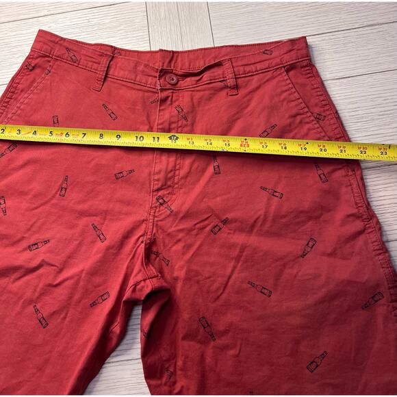 Wrangler men’s rust red beer bottle brushed cotton‎ casual shorts. Size 34. - Picture 4 of 8